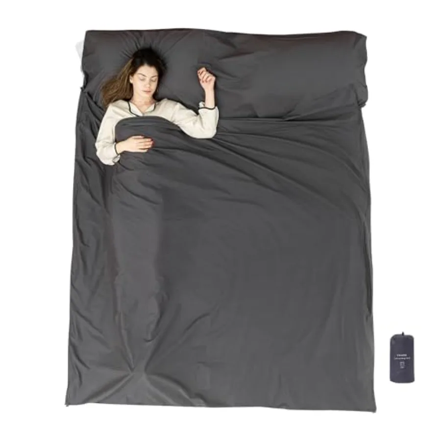 100% Cotton Sleeping Bag Liner with Full Length Zipper on 3 Sides; Single/Double Adult Sleep Sack for Travel and Camping Multif
100% Cotton Sleeping Bag Liner with Full Length Zipper on 3 Sides; Single/Double Adult Sleep Sack for Travel and Camping Multif