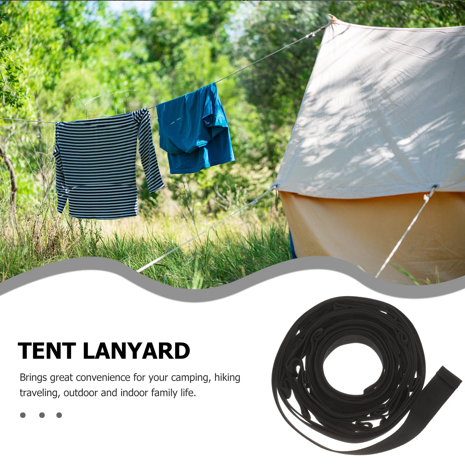 Camping Clothesline Strap Outdoor Rope Tent Hanging Rope Multifunctional Clothes Drying Lanyard Portable Travel Camping 
Camping Clothesline Strap Outdoor Rope Tent Hanging Rope Multifunctional Clothes Drying Lanyard Portable Travel Camping