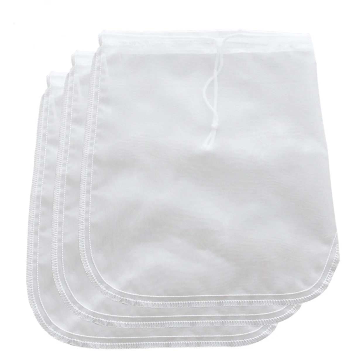 3 pcs Nut Milk Bag Filter White Drawstring Yogurt Strainer Cheesecloth Food Soy Blender Juicer Kitchen Bar Reusable Washable
3 pcs Nut Milk Bag Filter White Drawstring Yogurt Strainer Cheesecloth Food Soy Blender Juicer Kitchen Bar Reusable Washable