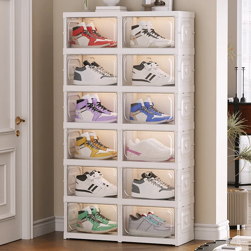 Foldable Transparent Shoe Storage Cabinet 2-8 Tiers Stackable Dustproof Boxes Closet Organizer Rack for Sneakers High Heels
Foldable Transparent Shoe Storage Cabinet 2-8 Tiers Stackable Dustproof Boxes Closet Organizer Rack for Sneakers High Heels