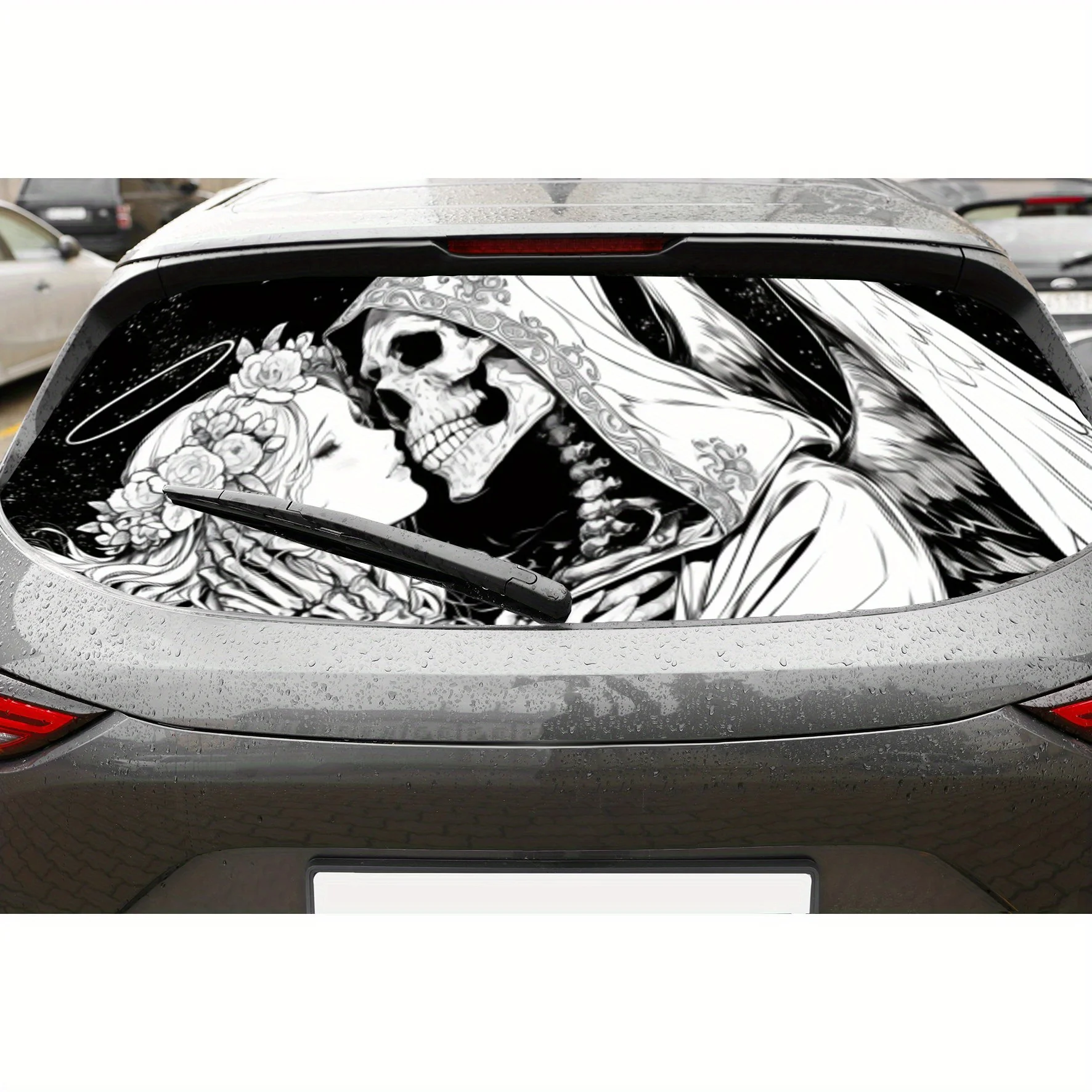 Kiss of the Netherworld PVC Perforated Car Vinyl Wraps, Privacy Enhancing Design for Rear Window, Car Rear Windshield Sticker fo
Kiss of the Netherworld PVC Perforated Car Vinyl Wraps, Privacy Enhancing Design for Rear Window, Car Rear Windshield Sticker fo