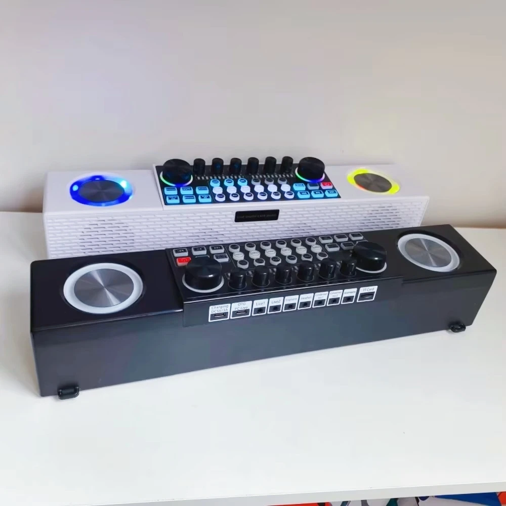 SY6 Live Sound Card Portable Webcast Special Bluetooth Speakers Equipment Universal Music Recording Karaoke Singing with 2 Mics
SY6 Live Sound Card Portable Webcast Special Bluetooth Speakers Equipment Universal Music Recording Karaoke Singing with 2 Mics