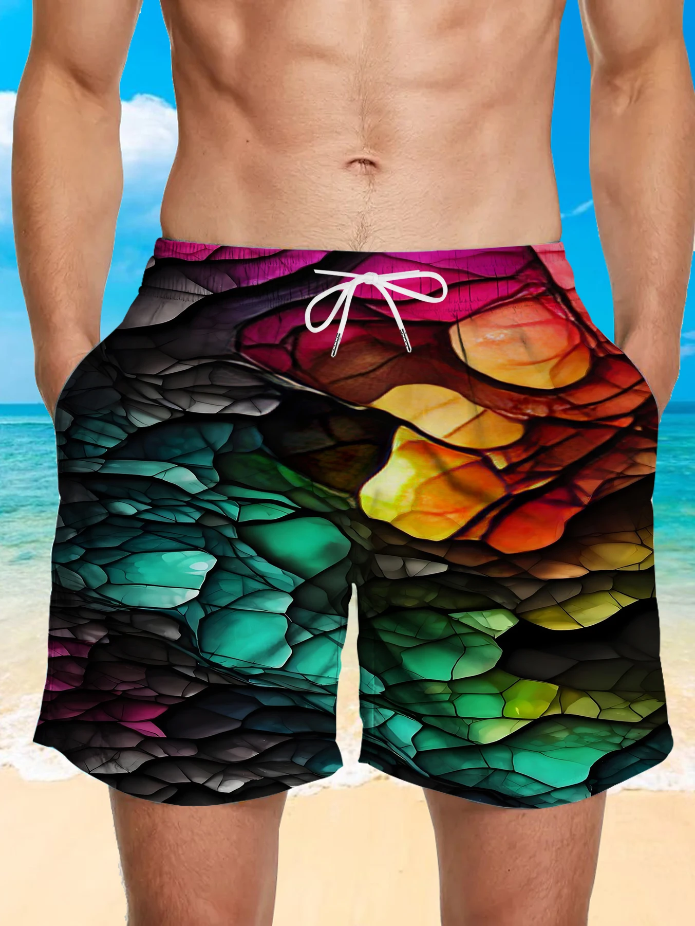 Sports Quick Dry Polyester Shorts Men Full Print Digital Pattern Casual Swim Trunks
Sports Quick Dry Polyester Shorts Men Full Print Digital Pattern Casual Swim Trunks