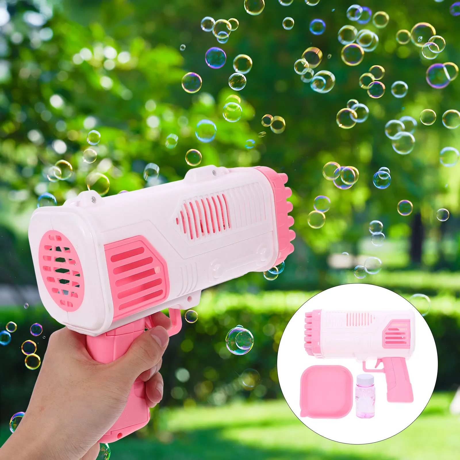 1Set Bubble Maker Machine Plastic 36-Hole Portable Handheld Outdoor Indoor Reusable Bubbles Blower Bright Color Summer Gift
1Set Bubble Maker Machine Plastic 36-Hole Portable Handheld Outdoor Indoor Reusable Bubbles Blower Bright Color Summer Gift