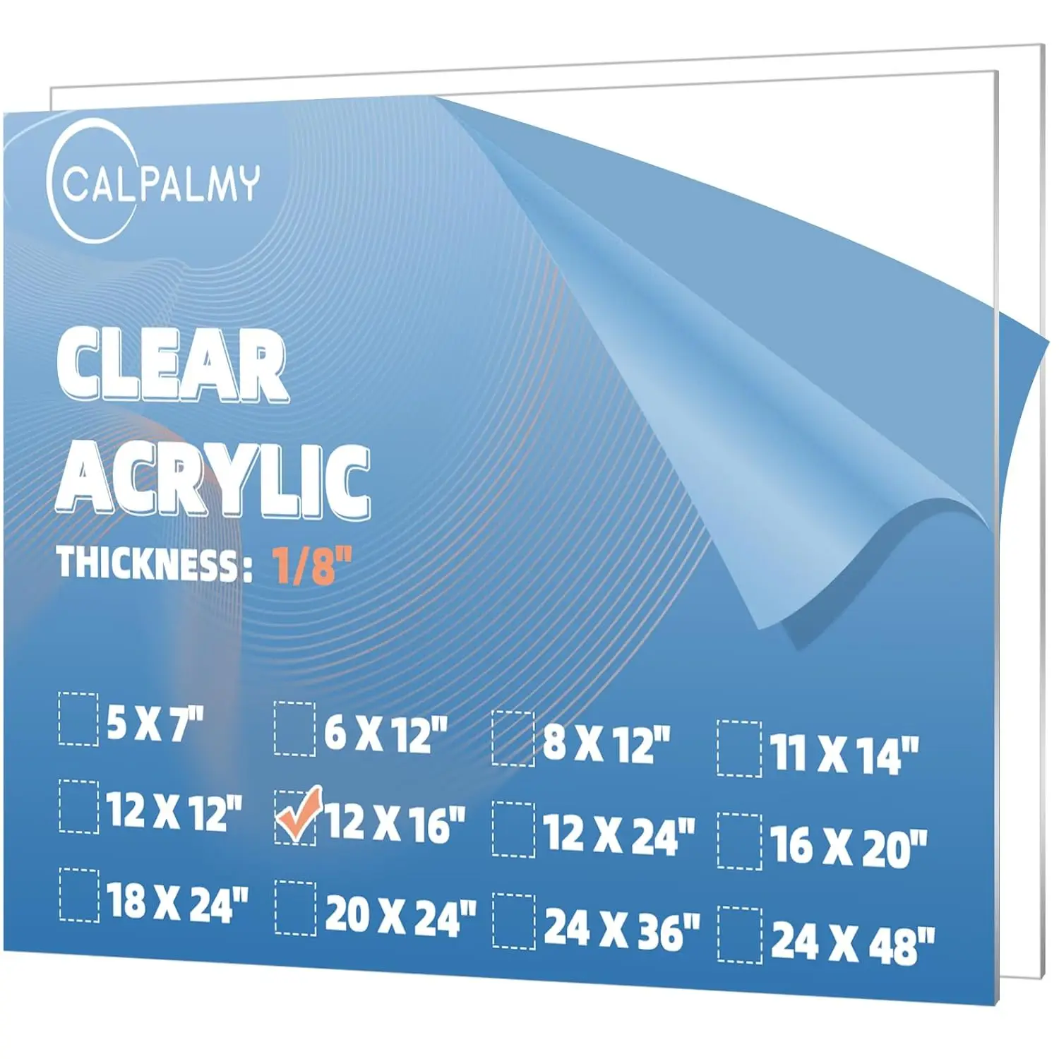 1/8" Thick Clear Acrylic Sheets 12"x16" Pre-Cut Plexiglass for Craft Projects, Signs, Display Cases, Sneeze Guard, UV Resistant
1/8" Thick Clear Acrylic Sheets 12"x16" Pre-Cut Plexiglass for Craft Projects, Signs, Display Cases, Sneeze Guard, UV Resistant