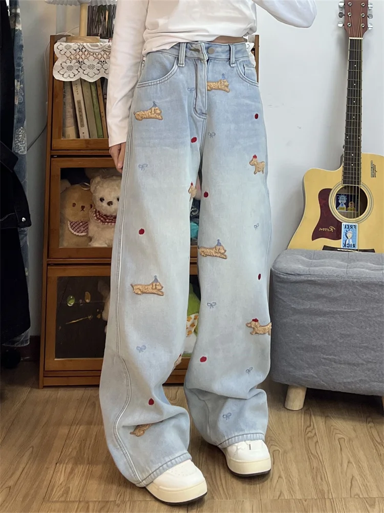 plus Size Embroidered Wide Leg Fce Lined Denim Jeans High Waist Slimming Straight Floor Length Pants Women's Faion Design
plus Size Embroidered Wide Leg Fce Lined Denim Jeans High Waist Slimming Straight Floor Length Pants Women's Faion Design
