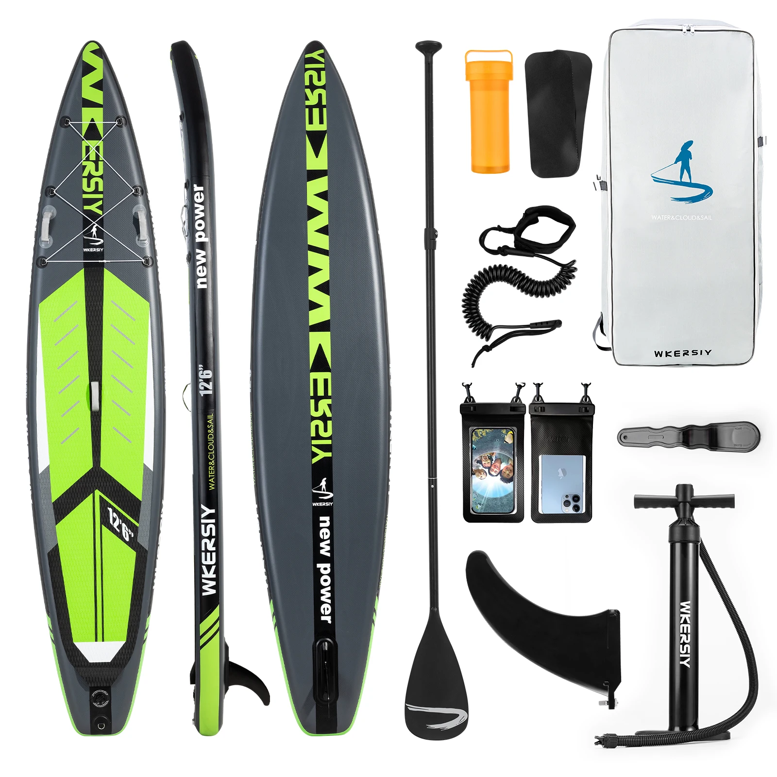 12'6 SUP inflatable paddle board 30" width for racing paddling solo stand up paddle board
12'6 SUP inflatable paddle board 30" width for racing paddling solo stand up paddle board