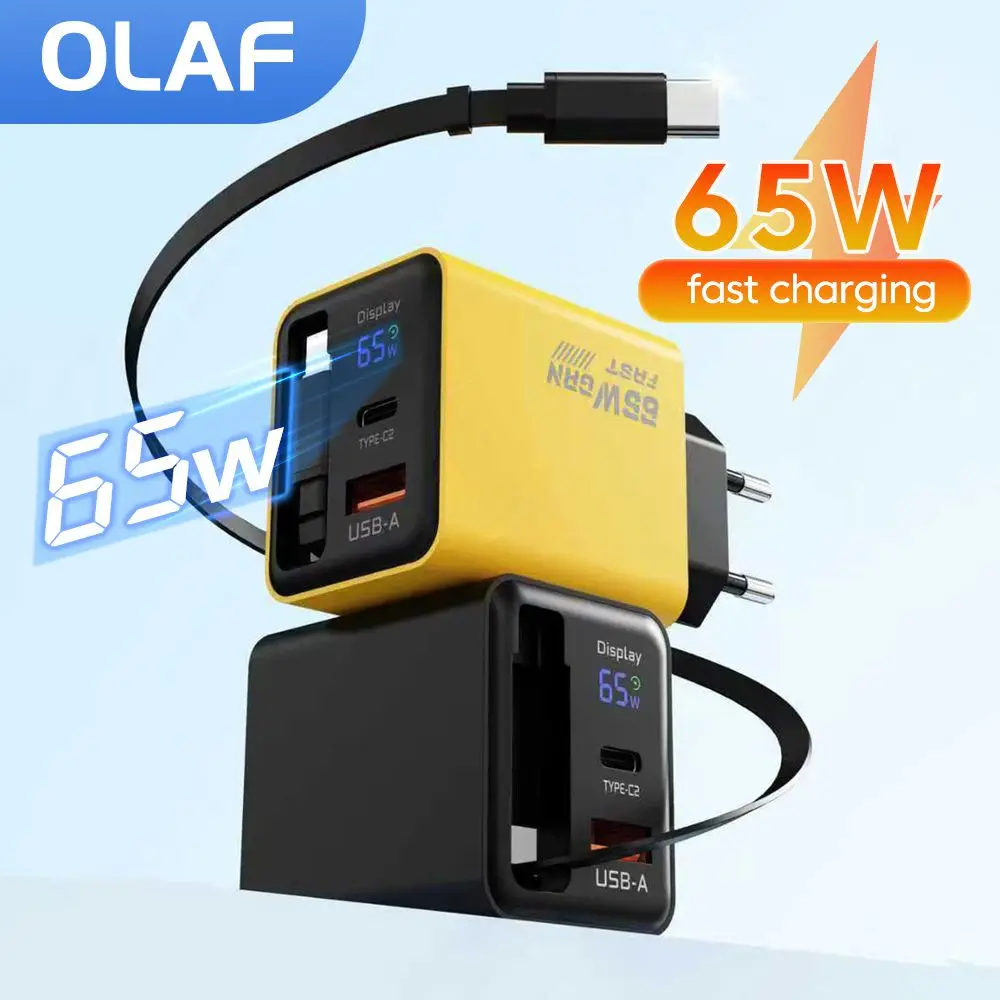 Зарядное устройство GaN мощностью 65 Вт, быстрое зарядное устройство USB с цифровым дисплеем Type-C и выдвижным кабелем USB C, зарядное устройство для телефона для iPhone 15 16 17 Samsung
Зарядное устройство GaN мощностью 65 Вт, быстрое зарядное устройство USB с цифровым дисплеем Type-C и выдвижным кабелем USB C, зарядное устройство для телефона для iPhone 15 16 17 Samsung