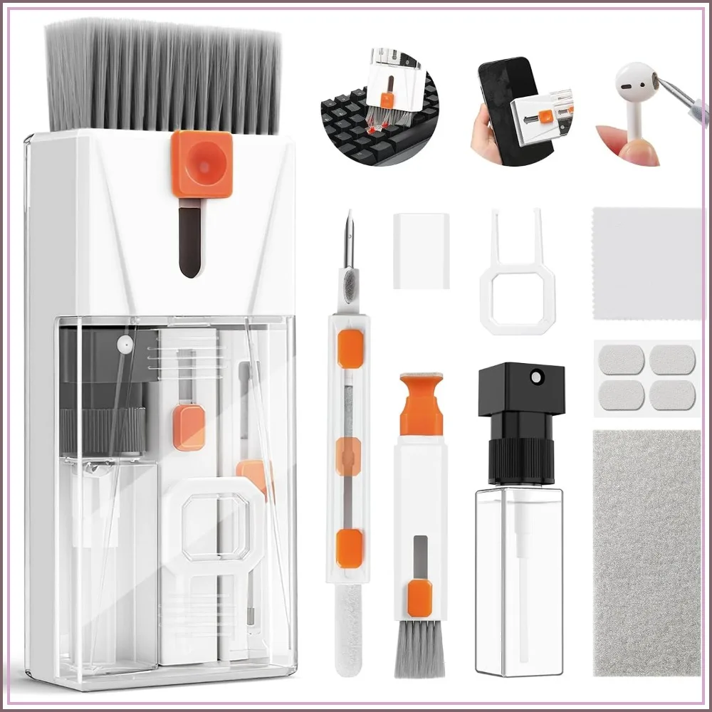 Professional Keyboard Cleaner Laptop Cleaning Kit - Retractable Brush, 15ml Spray, Microfiber Cloth, Keycap Puller
Professional Keyboard Cleaner Laptop Cleaning Kit - Retractable Brush, 15ml Spray, Microfiber Cloth, Keycap Puller