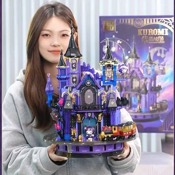 Sanrio Melody Kuromi Amethyst Castle Set Building Blocks Anime Cute Assembling Street View Toys Valentine's Day Gift
Sanrio Melody Kuromi Amethyst Castle Set Building Blocks Anime Cute Assembling Street View Toys Valentine's Day Gift