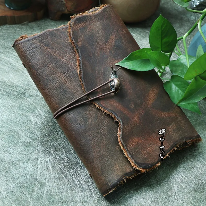 Snail is also a cow original handmade retro rough edge loose-leaf notebook first layer cowhide a6a5a4 magic diary
Snail is also a cow original handmade retro rough edge loose-leaf notebook first layer cowhide a6a5a4 magic diary