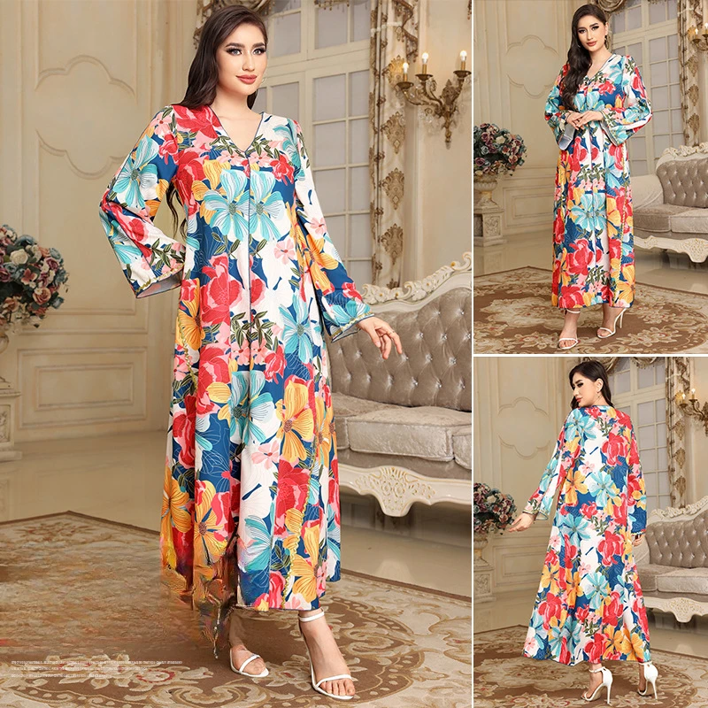 Robe 2025 New European and American Muslim Fashion Robe Printed Middle Eastern Dubai Loose Fit Casual Dress Elegant Long Dress
Robe 2025 New European and American Muslim Fashion Robe Printed Middle Eastern Dubai Loose Fit Casual Dress Elegant Long Dress