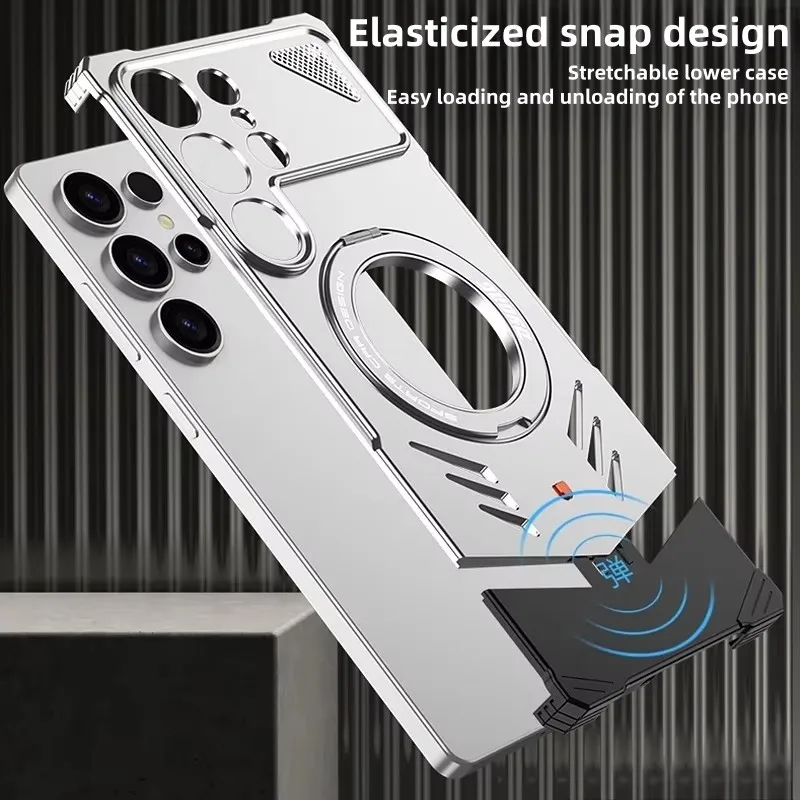 For Samsung Galaxy S25Ultra Cover Shockproof Capa Elastic Buckle Frameless Aluminum Alloy Heat Dissipation Metal Case
For Samsung Galaxy S25Ultra Cover Shockproof Capa Elastic Buckle Frameless Aluminum Alloy Heat Dissipation Metal Case