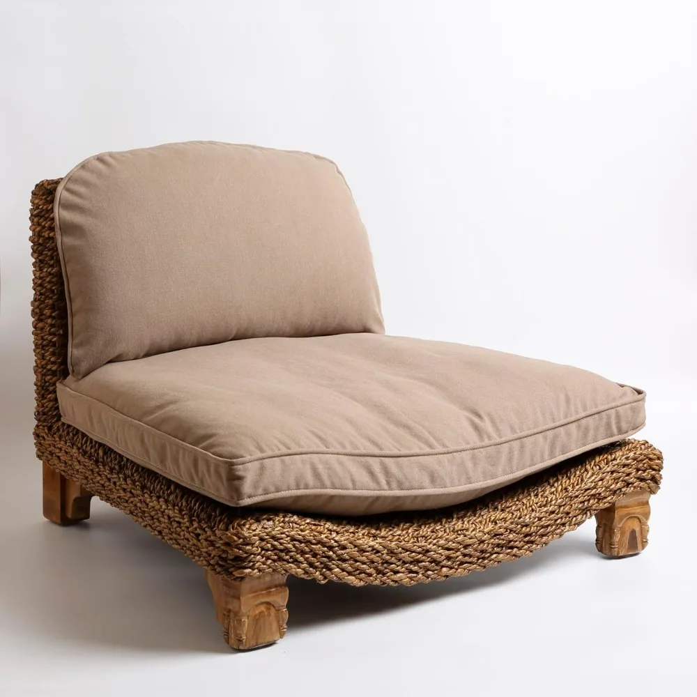 Serenity Meditation Floor Chair with Seagrass Woven Seat and Solid Mangowood Frame, Cushioned Seat, Wooden Legs, Natural Finish
Serenity Meditation Floor Chair with Seagrass Woven Seat and Solid Mangowood Frame, Cushioned Seat, Wooden Legs, Natural Finish