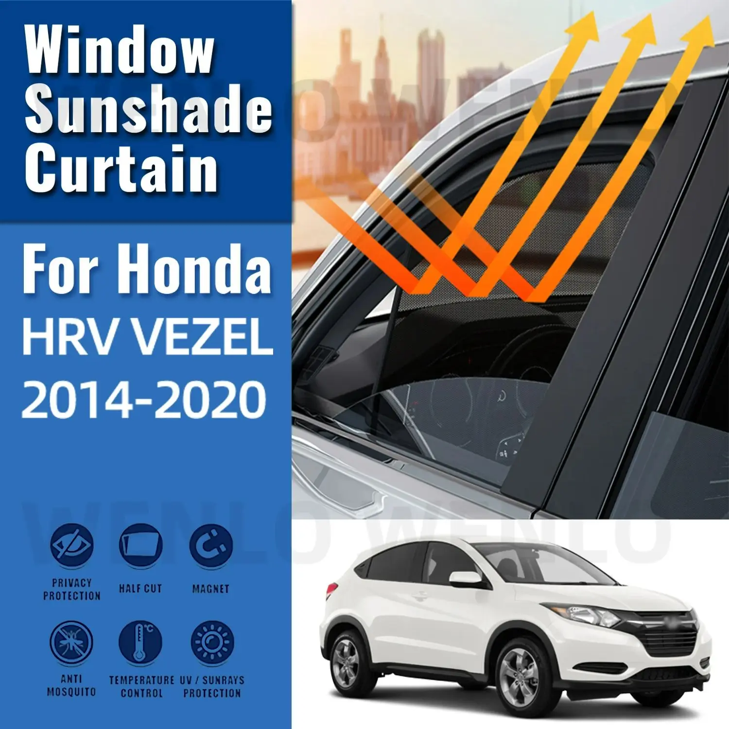 For Honda HRV VEZEL XRV 2016-2021 Magnetic Car Sunshade Visor Front Windshield Curtain Rear Side Baby Window Sun Shade Shield
For Honda HRV VEZEL XRV 2016-2021 Magnetic Car Sunshade Visor Front Windshield Curtain Rear Side Baby Window Sun Shade Shield