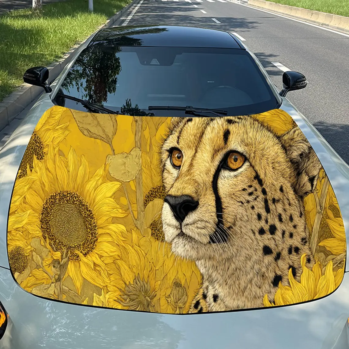 Sunflower Leopard Car Hood Stickers - Self-Adhesive, Waterproof and Durable Vinyl Wrap, Decorate And Protect Your Car - The Gift
Sunflower Leopard Car Hood Stickers - Self-Adhesive, Waterproof and Durable Vinyl Wrap, Decorate And Protect Your Car - The Gift