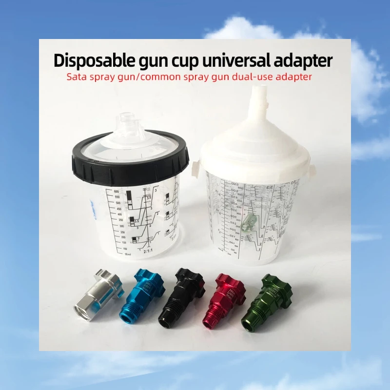 Spray Gun Connector Adapter 16X1.5 3/8PF 1/4PF, Pot Joint Fitting for SATA Spray Gun Disposable Paint Mixing Cup
Spray Gun Connector Adapter 16X1.5 3/8PF 1/4PF, Pot Joint Fitting for SATA Spray Gun Disposable Paint Mixing Cup