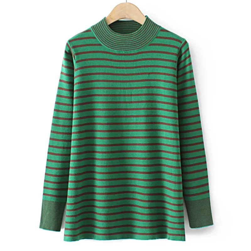 2022 Autumn Womens Sweater Plus Size Clothing 4xl Slim Fit High Strecth Striped Jumper Winter Mock Neck Long Sleeve Pullovers
2022 Autumn Womens Sweater Plus Size Clothing 4xl Slim Fit High Strecth Striped Jumper Winter Mock Neck Long Sleeve Pullovers