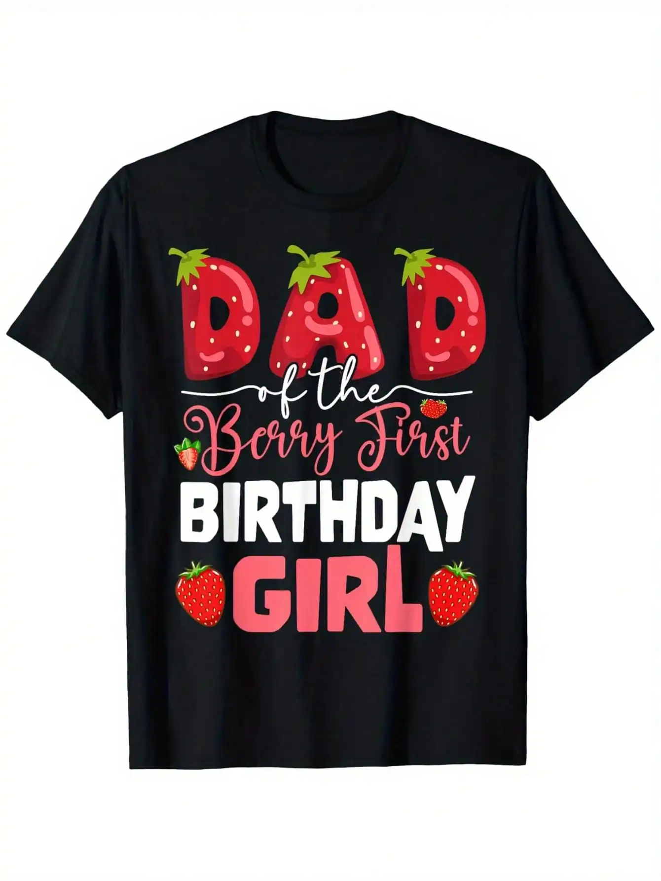 Dad of The Berry First Birthday of Girl Strawberry Father T-Shirt, 100% Cotton Father Dad T-shirts for Men Women,
Dad of The Berry First Birthday of Girl Strawberry Father T-Shirt, 100% Cotton Father Dad T-shirts for Men Women,