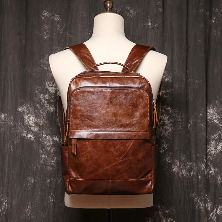 Genuine Leather Men Backpack Outdoor Large Casual Bag 
Genuine Leather Men Backpack Outdoor Large Casual Bag