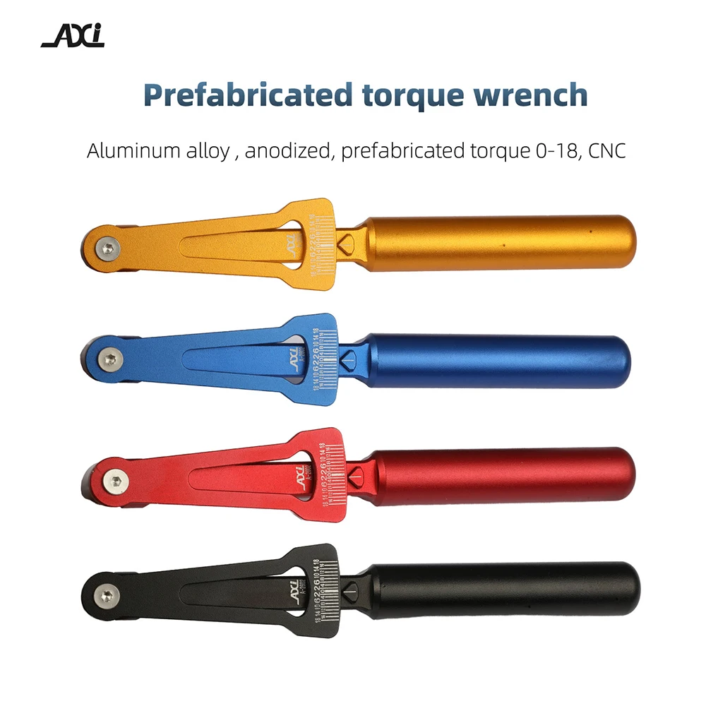 AXI MTB Road Bike Prefabricated Torque Wrench Tools 1 N·m -18 N·m 2/2.5/3/4/5/6 Hexagon Socket Wrench Tool Bicycle Torque Tool
AXI MTB Road Bike Prefabricated Torque Wrench Tools 1 N·m -18 N·m 2/2.5/3/4/5/6 Hexagon Socket Wrench Tool Bicycle Torque Tool