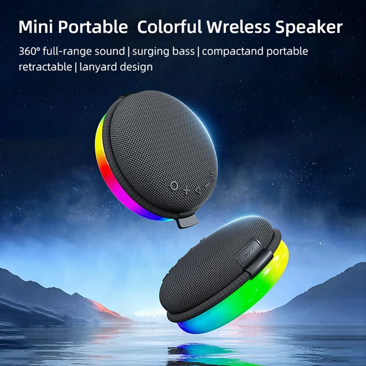 ABZJ LED-колонка RGB с Bluetooth и тканевой сеткой, уличная, водонепроницаемая IPX5, стерео музыкальная колонка
ABZJ LED-колонка RGB с Bluetooth и тканевой сеткой, уличная, водонепроницаемая IPX5, стерео музыкальная колонка