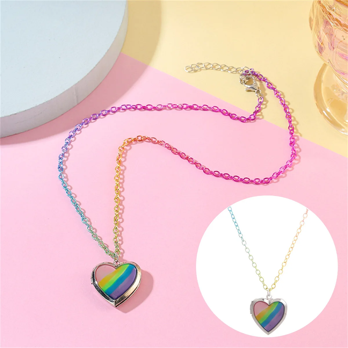 Delicate Iron Heart Pendant Necklace Kids Party Costume Jewelry Decorative Neck Chain For Girls Birthday Festival Gift 
Delicate Iron Heart Pendant Necklace Kids Party Costume Jewelry Decorative Neck Chain For Girls Birthday Festival Gift