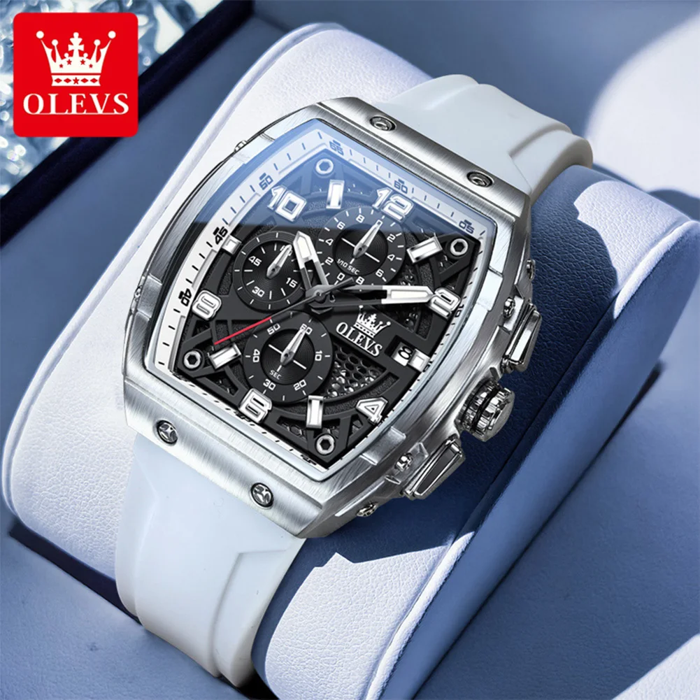 OLEVS 2976 Sport Chronograph Men's Quartz Watch Silicone Strap Calendar Luminous Casual Multifunction Wristwatch for Man
OLEVS 2976 Sport Chronograph Men's Quartz Watch Silicone Strap Calendar Luminous Casual Multifunction Wristwatch for Man