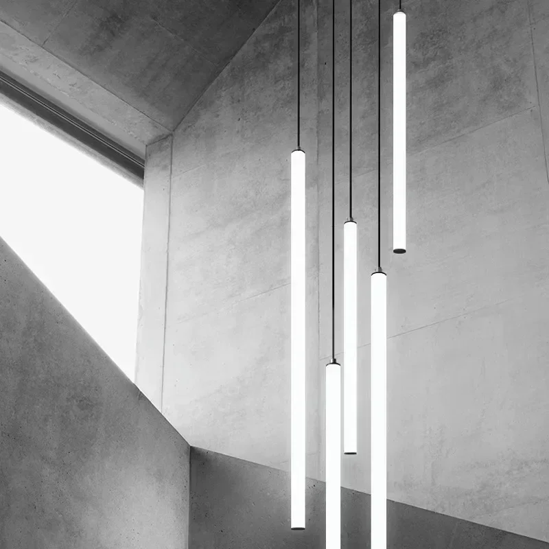 Duplex Building Modern Minimalist Stair Pendant lights Strip Lamp Luxury Villa Restaurant Attic Living Room Chandelier Fixtures
Duplex Building Modern Minimalist Stair Pendant lights Strip Lamp Luxury Villa Restaurant Attic Living Room Chandelier Fixtures
