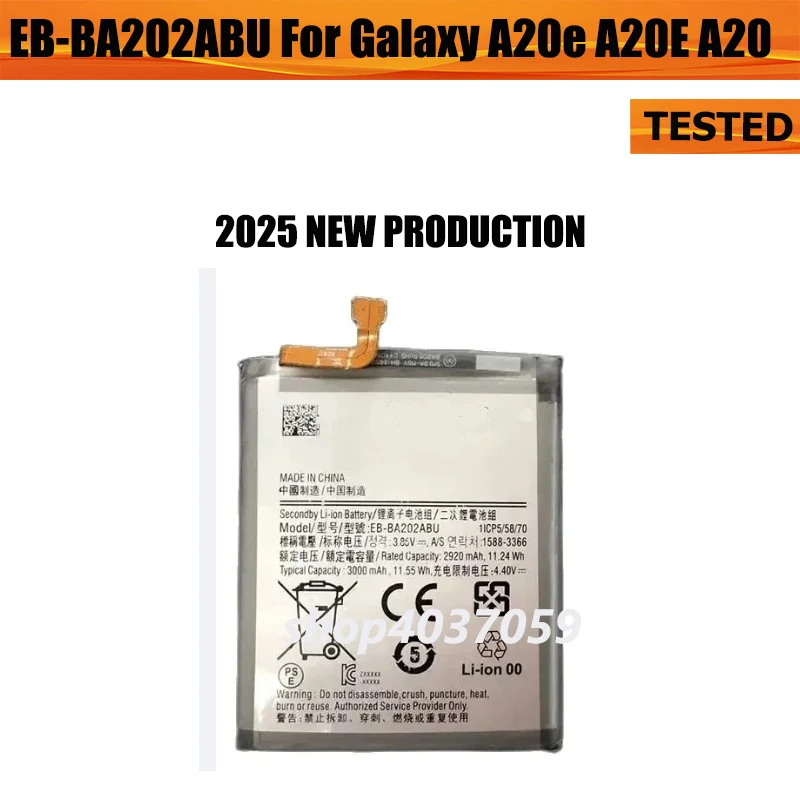 Аккумулятор для Samsung Galaxy 2019 A20e A20E A20 A202F SM-A202F/DS SM-A102 SM-A202, SM-A202J EB-BA202ABU аккумулятор
Аккумулятор для Samsung Galaxy 2019 A20e A20E A20 A202F SM-A202F/DS SM-A102 SM-A202, SM-A202J EB-BA202ABU аккумулятор