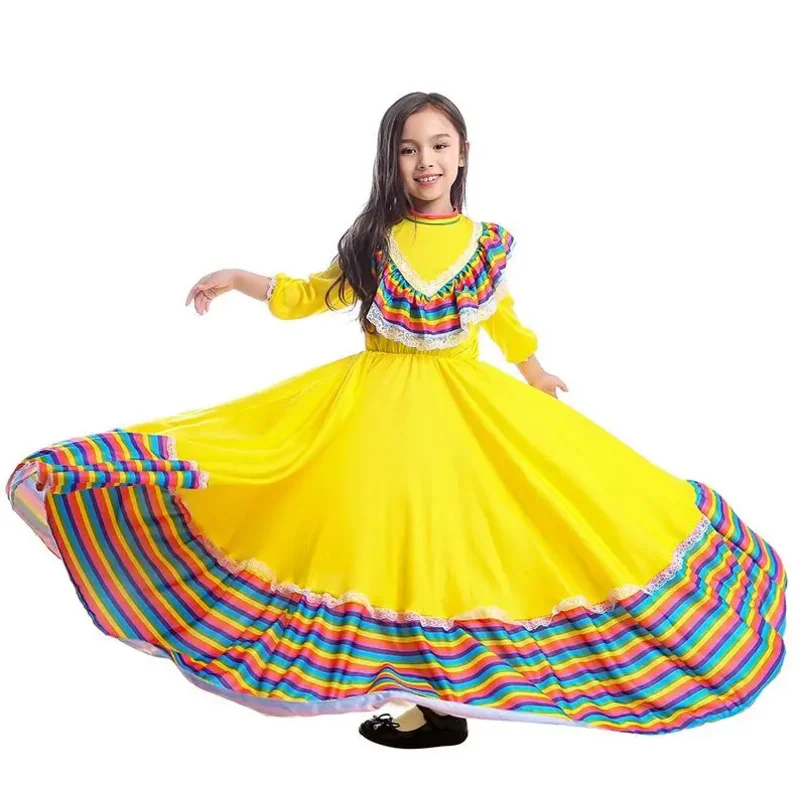High quality Little Girls Mexican Dress Birthday Party Halloween Costume Kids Child Mexico Flamenco Dance Skirt
High quality Little Girls Mexican Dress Birthday Party Halloween Costume Kids Child Mexico Flamenco Dance Skirt