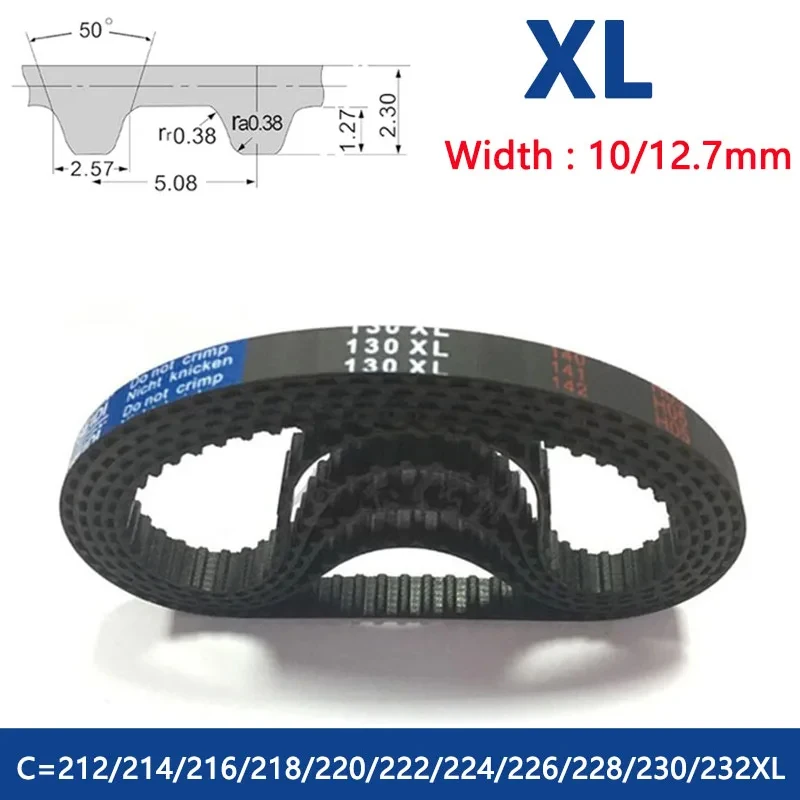 1PCS XL Timing Belt 212/214/216/218/220/222/224/226/228/230/232XL Width 10mm 12.7mm Rubber Closed Loop Synchronous Belt
1PCS XL Timing Belt 212/214/216/218/220/222/224/226/228/230/232XL Width 10mm 12.7mm Rubber Closed Loop Synchronous Belt