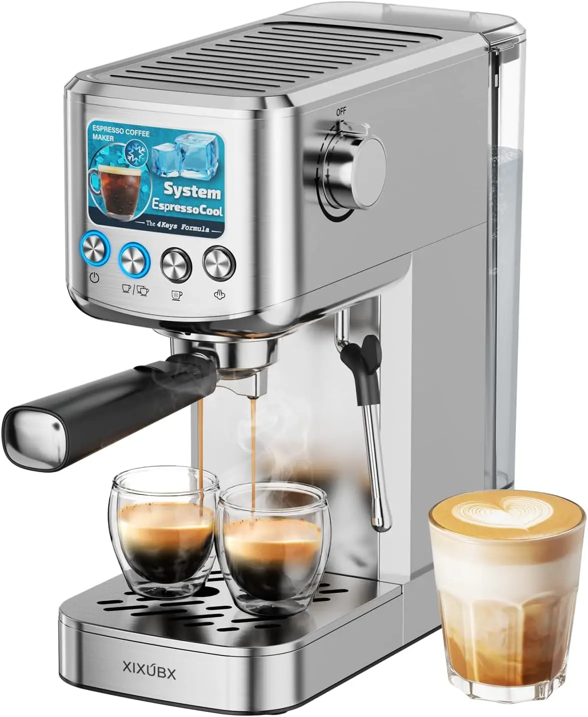 Espresso Machine 20 Bar with Milk Frother, Stainless Steel Coffee Maker with 42 oz Removable Water
Espresso Machine 20 Bar with Milk Frother, Stainless Steel Coffee Maker with 42 oz Removable Water
