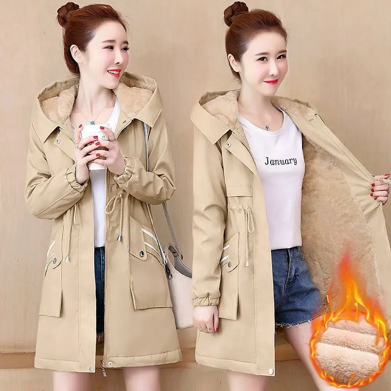 Toyouth Women Trench Coat 2024 Winter Long Sleeve Plush Lapel Loose Thick Jacket Drawstring Waistband Fashion Khaki Outwear
Toyouth Women Trench Coat 2024 Winter Long Sleeve Plush Lapel Loose Thick Jacket Drawstring Waistband Fashion Khaki Outwear