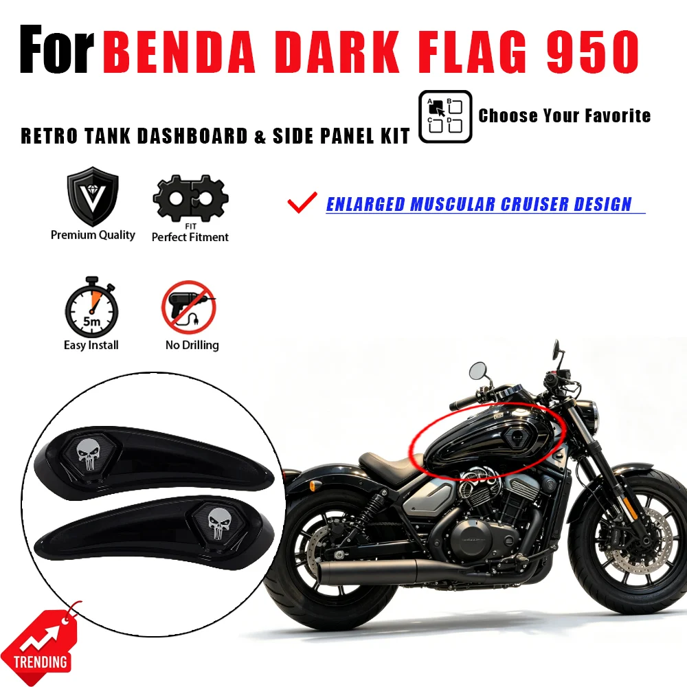 For Benda Dark Flag 950 Tank Dashboard Protective Cover Enlarged Side Panel Accesorios Moto Tanque Cubierta Tablero Parts
For Benda Dark Flag 950 Tank Dashboard Protective Cover Enlarged Side Panel Accesorios Moto Tanque Cubierta Tablero Parts