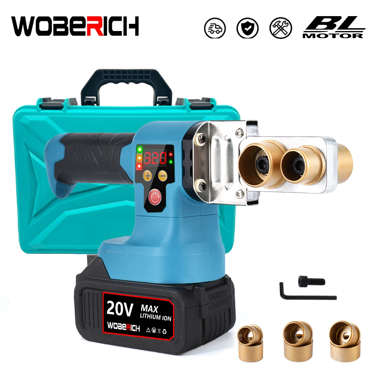 Digital Display Wireless Hot Melter PPR Water Pipe Melter Welding Machine With Replacement Heads Lithium Electric Melting Device
Digital Display Wireless Hot Melter PPR Water Pipe Melter Welding Machine With Replacement Heads Lithium Electric Melting Device