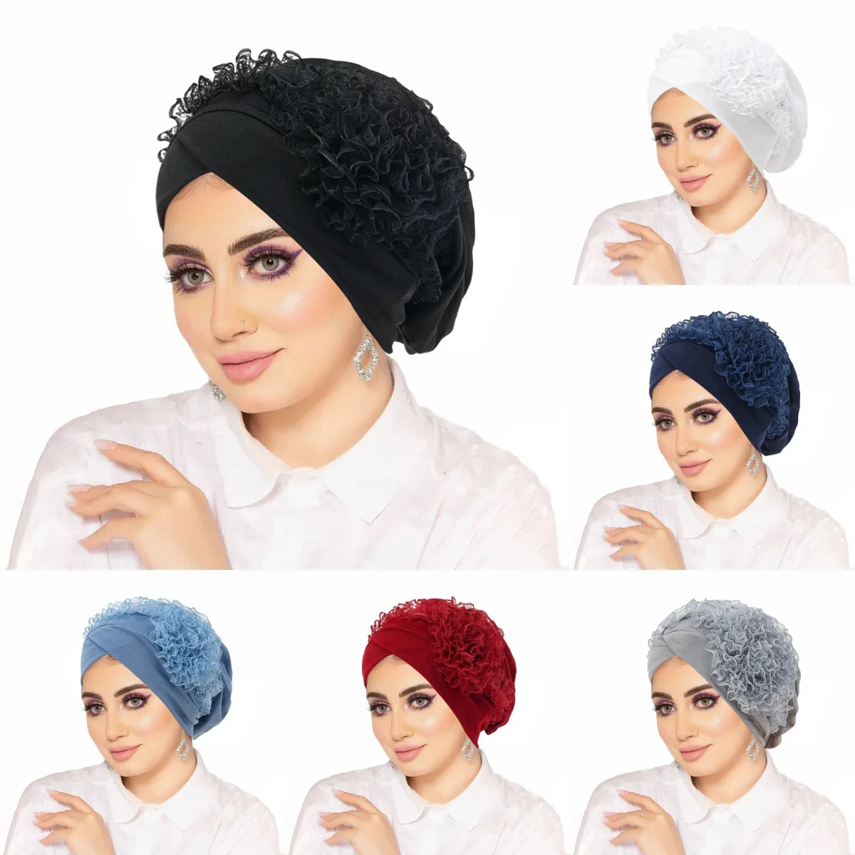 Muslim Women Lace Flower Chemo Cap Beanies Stretch Bonnet Hair Loss Headscarf Inner Hijab Hat Skullies Head Wrap Turbante Mujer
Muslim Women Lace Flower Chemo Cap Beanies Stretch Bonnet Hair Loss Headscarf Inner Hijab Hat Skullies Head Wrap Turbante Mujer