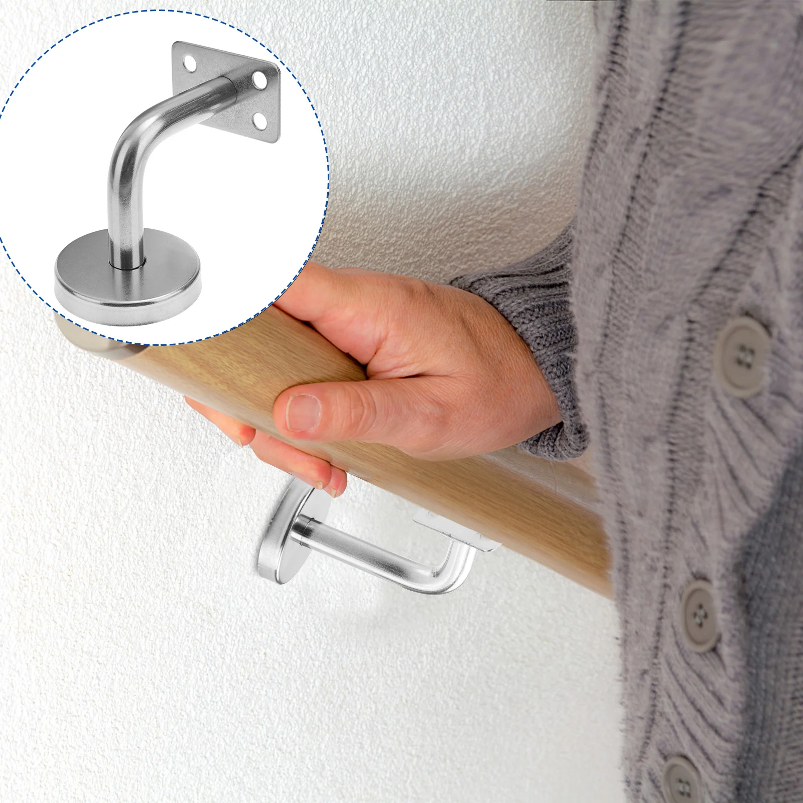 5PCS Stainless Steel Handrail Bracket Anti Corrosion Easy Install Suitable Hotel Restaurant Gym Office Villa
5PCS Stainless Steel Handrail Bracket Anti Corrosion Easy Install Suitable Hotel Restaurant Gym Office Villa