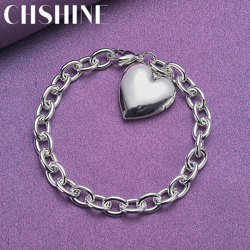 CHSHINE 925 Sterling Silver Heart Bracelet For Women Wedding Party Fashion Charm Jewelry Free Shipping
CHSHINE 925 Sterling Silver Heart Bracelet For Women Wedding Party Fashion Charm Jewelry Free Shipping