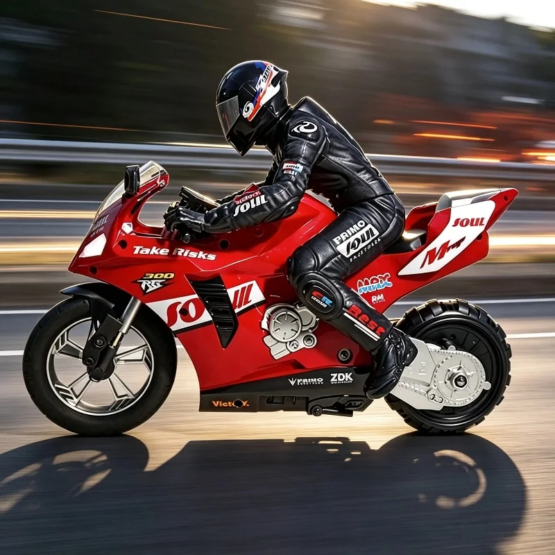 RC Stunt Motorcycle 1:6 Scale Self-Balancing 6-Axis Gyro Drift Racing Model Off-Road Wheelie Toy for Kids & Hobbyists
RC Stunt Motorcycle 1:6 Scale Self-Balancing 6-Axis Gyro Drift Racing Model Off-Road Wheelie Toy for Kids & Hobbyists