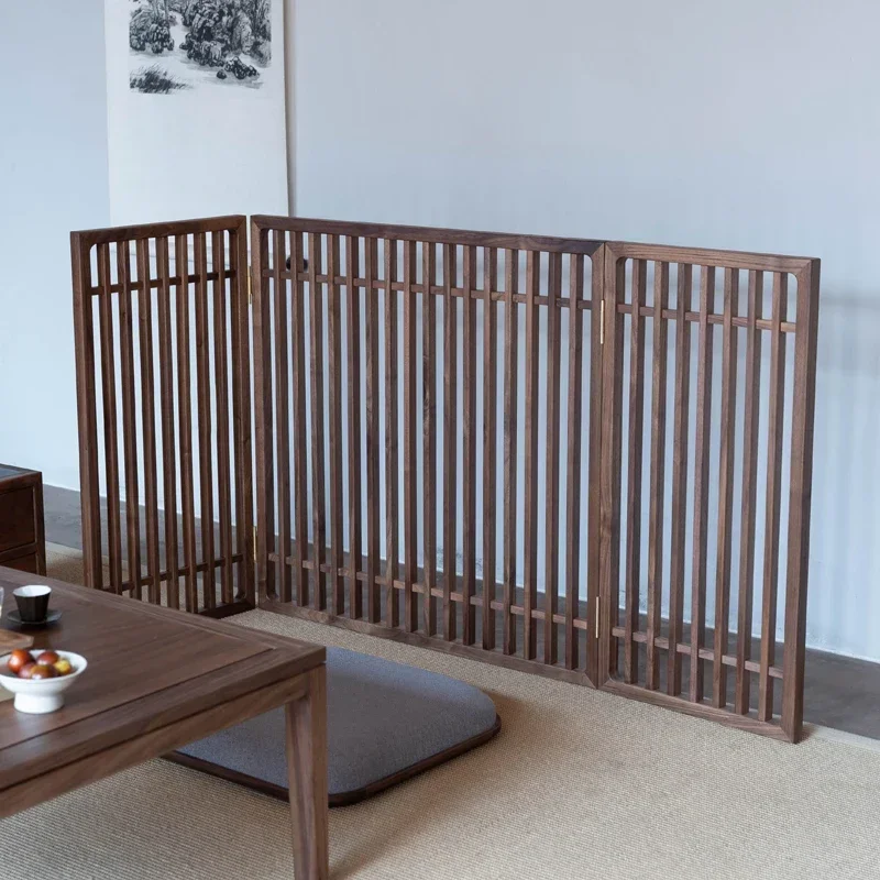 Black Walnut Screen Tea Space Portion Board Partition Solid Wood Tatami Fence
Black Walnut Screen Tea Space Portion Board Partition Solid Wood Tatami Fence