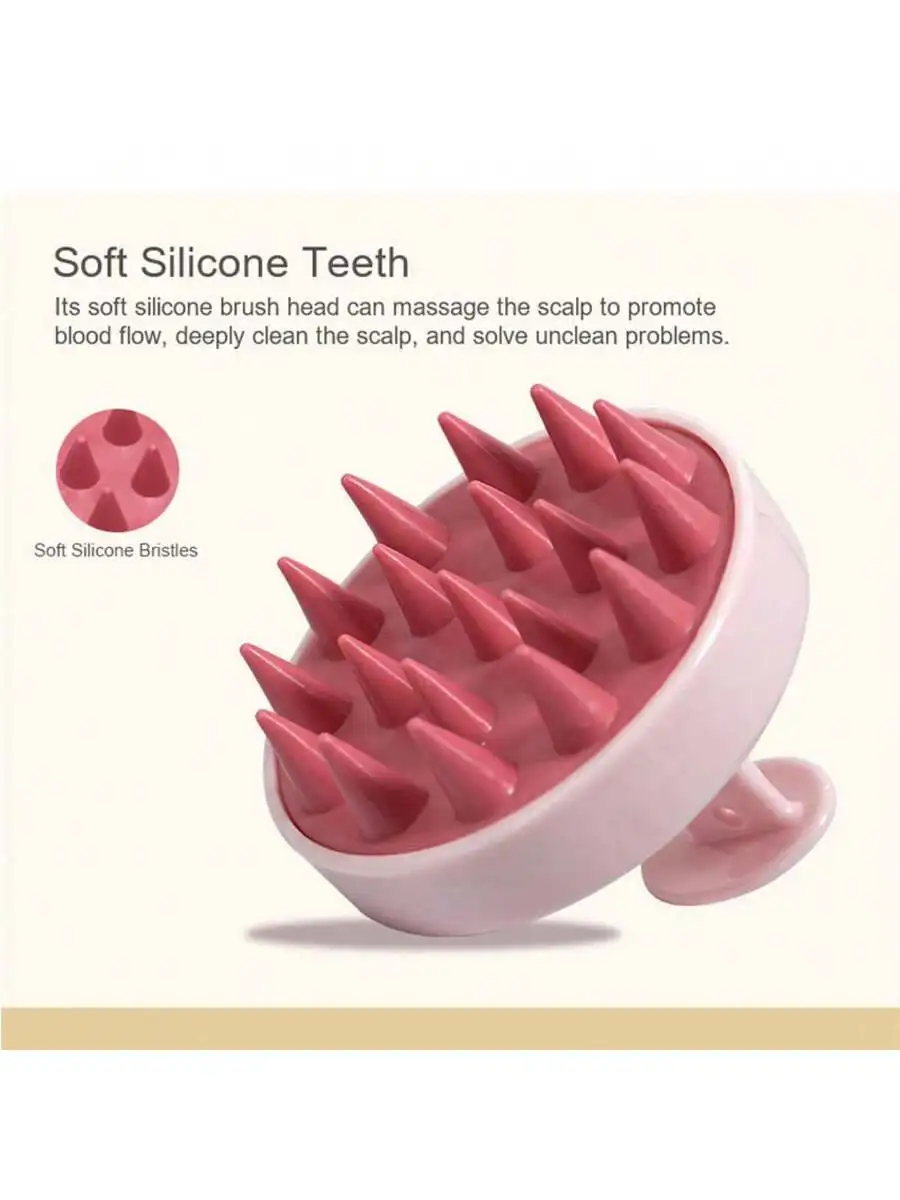Silicone Scalp Massage Brush With Handle For Shampooing And Deep Cleaning
Silicone Scalp Massage Brush With Handle For Shampooing And Deep Cleaning