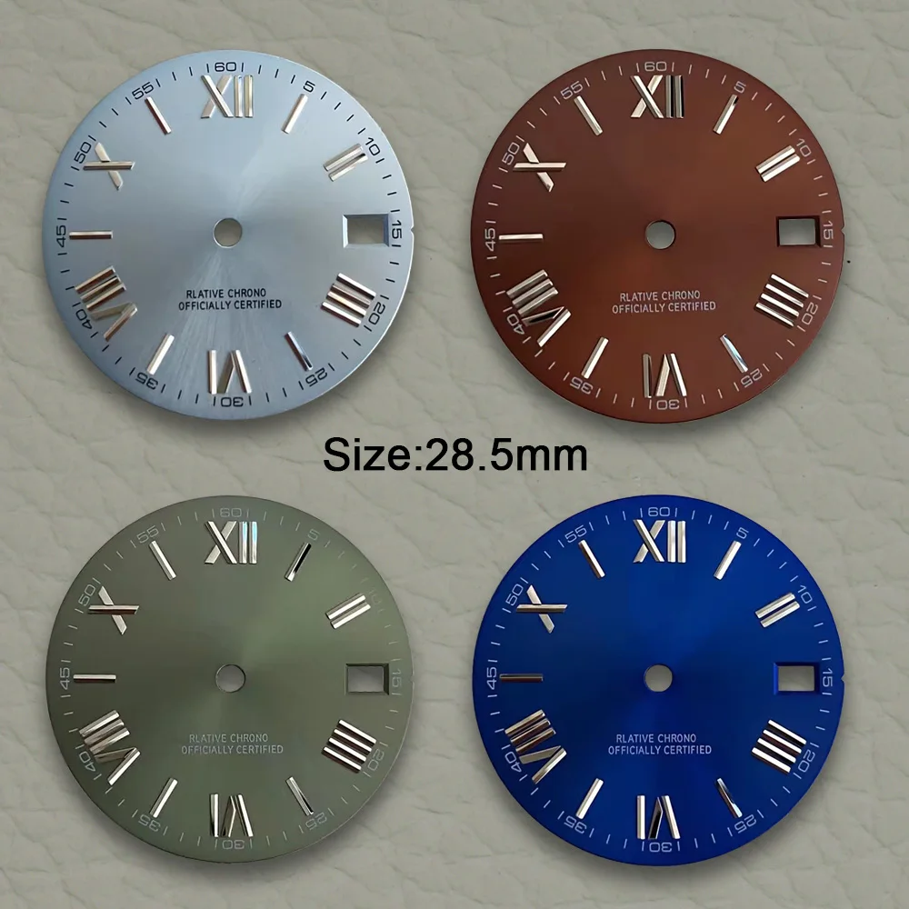28.5mm S Logo Rome Dial Fit NH35/NH36 Japanese Automatic Movement Sunray Dial Watch Modification Accessories
28.5mm S Logo Rome Dial Fit NH35/NH36 Japanese Automatic Movement Sunray Dial Watch Modification Accessories