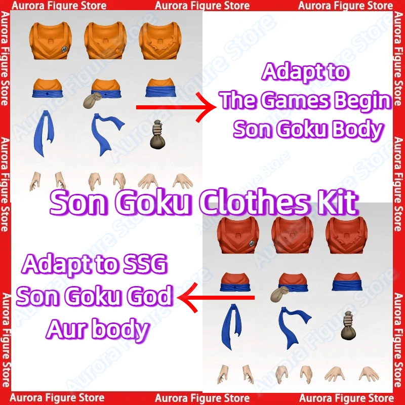 【Pre-sale】Dragon Ball Goku Clothes Kit SHF SSG SSJ The Games Begin Son Goku Tattered Clothes Anime Action Figures Toys Model
【Pre-sale】Dragon Ball Goku Clothes Kit SHF SSG SSJ The Games Begin Son Goku Tattered Clothes Anime Action Figures Toys Model