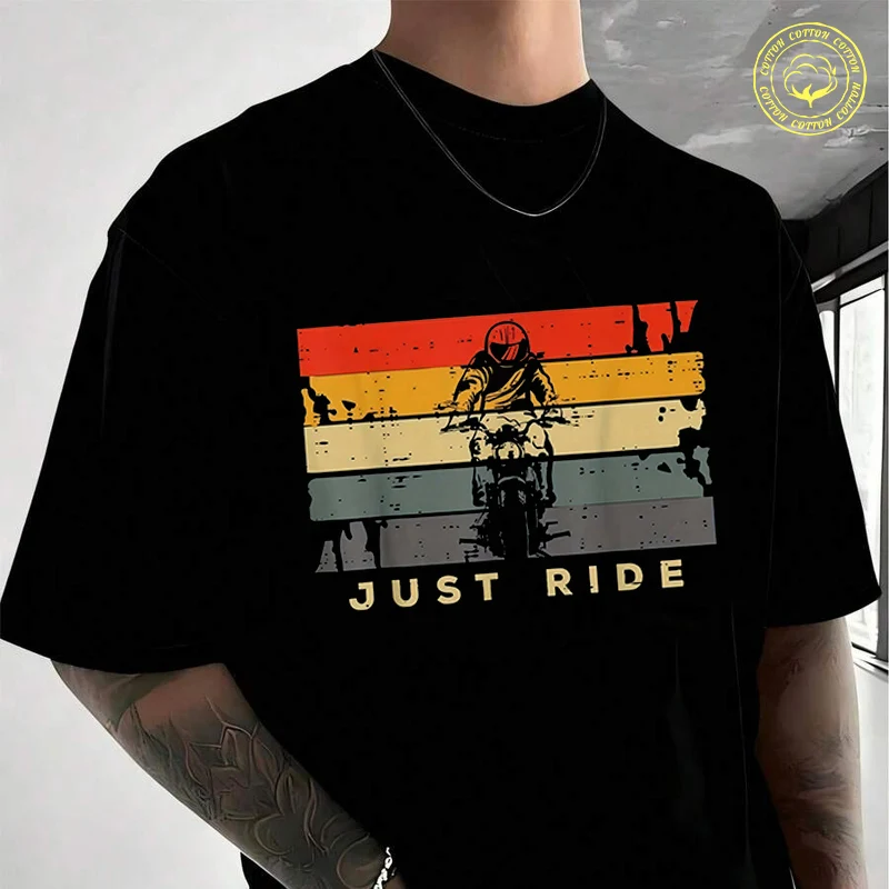 Just Ride Motorcycle Biker Retro Motorbike Men's T Shirt Moto Casual High Quality Cotton Round Neck Short Sleeved T-shirt
Just Ride Motorcycle Biker Retro Motorbike Men's T Shirt Moto Casual High Quality Cotton Round Neck Short Sleeved T-shirt
