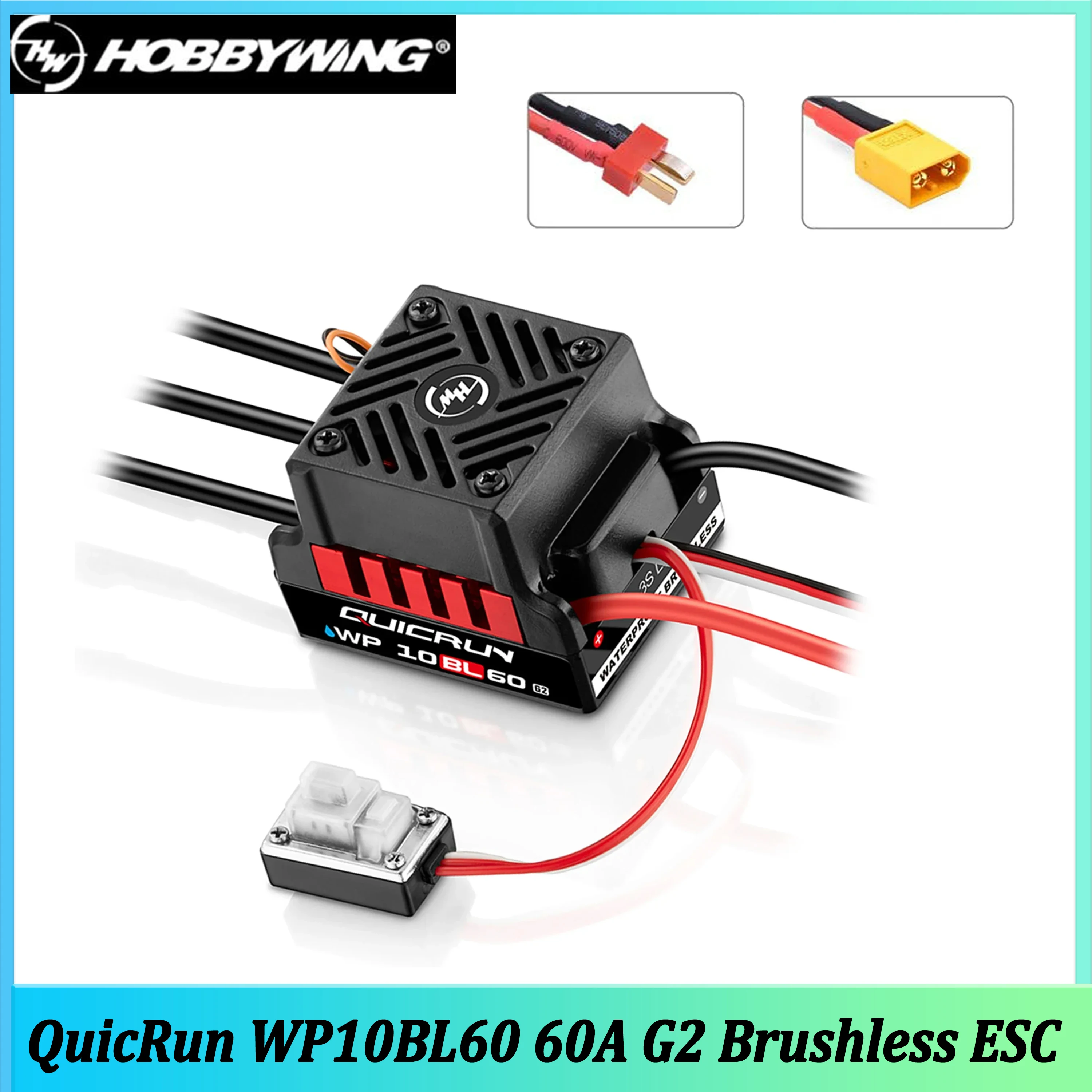Hobbywing QuicRun WP 10BL60 60A G2 Waterproof Brushless ESC 2-3S BEC for 1/10 RC Car Off-road on-road Racing Drift Truck Model
Hobbywing QuicRun WP 10BL60 60A G2 Waterproof Brushless ESC 2-3S BEC for 1/10 RC Car Off-road on-road Racing Drift Truck Model