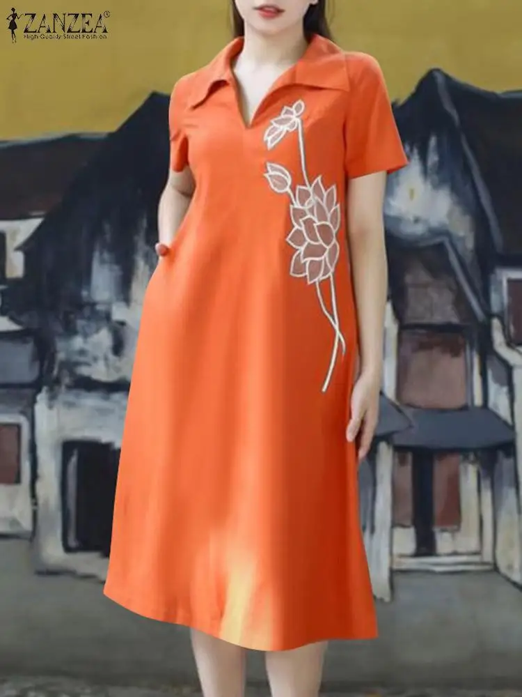 2024 ZANZEA Women Summer Long Shirt Dress Short Sleeve Printed Bohemian Midi Vestidos Casual Loose Lapel Retro Oversize Sundress
2024 ZANZEA Women Summer Long Shirt Dress Short Sleeve Printed Bohemian Midi Vestidos Casual Loose Lapel Retro Oversize Sundress