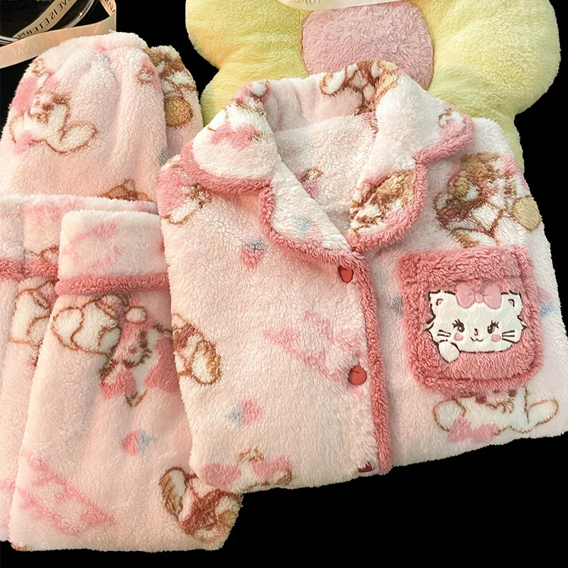 Cartoon Mikko Cute Nightwear Women's Coral Velvet Winter Thickened and Warm Flannel Winter Home Clothes Y2k Girl's Gifts Toys
Cartoon Mikko Cute Nightwear Women's Coral Velvet Winter Thickened and Warm Flannel Winter Home Clothes Y2k Girl's Gifts Toys