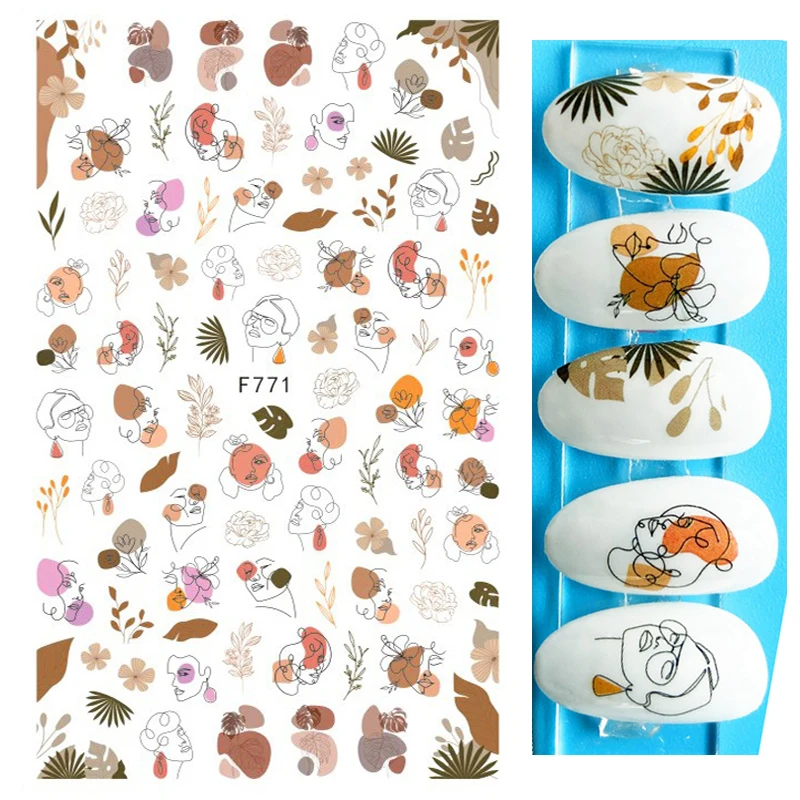 Nail Art Decals Morandi Khaki Purple Paint Sketch Lady Face Palm Leaf Flower Back Glue Nail Stickers For Nail Tips Beauty
Nail Art Decals Morandi Khaki Purple Paint Sketch Lady Face Palm Leaf Flower Back Glue Nail Stickers For Nail Tips Beauty
