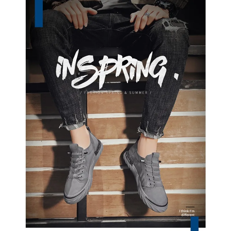 Korean Ins Solid Gray Ice Silk Slip On Casual Shoes 2026 Trendy Light Breathable Male Streetwear Driving Footwear
Korean Ins Solid Gray Ice Silk Slip On Casual Shoes 2026 Trendy Light Breathable Male Streetwear Driving Footwear
